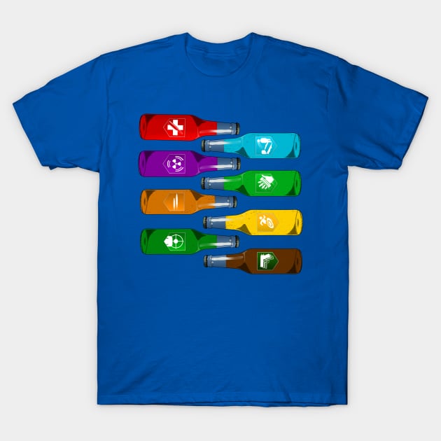 Zombie Perks Take Your Pick on Royal Blue T-Shirt by LANStudios